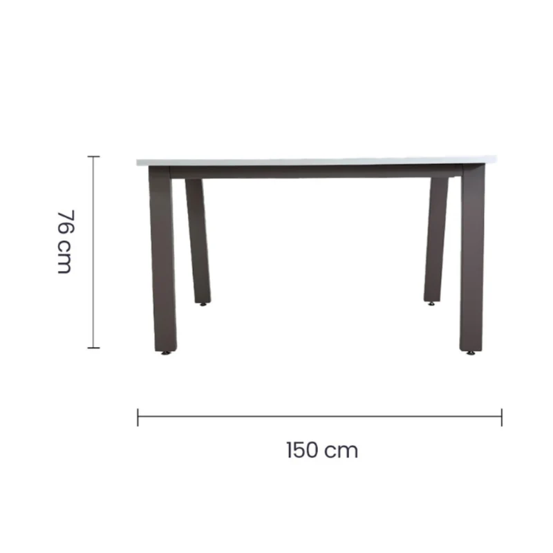 Continental Escritorio Rectangular Blanco 150x75x60Cm