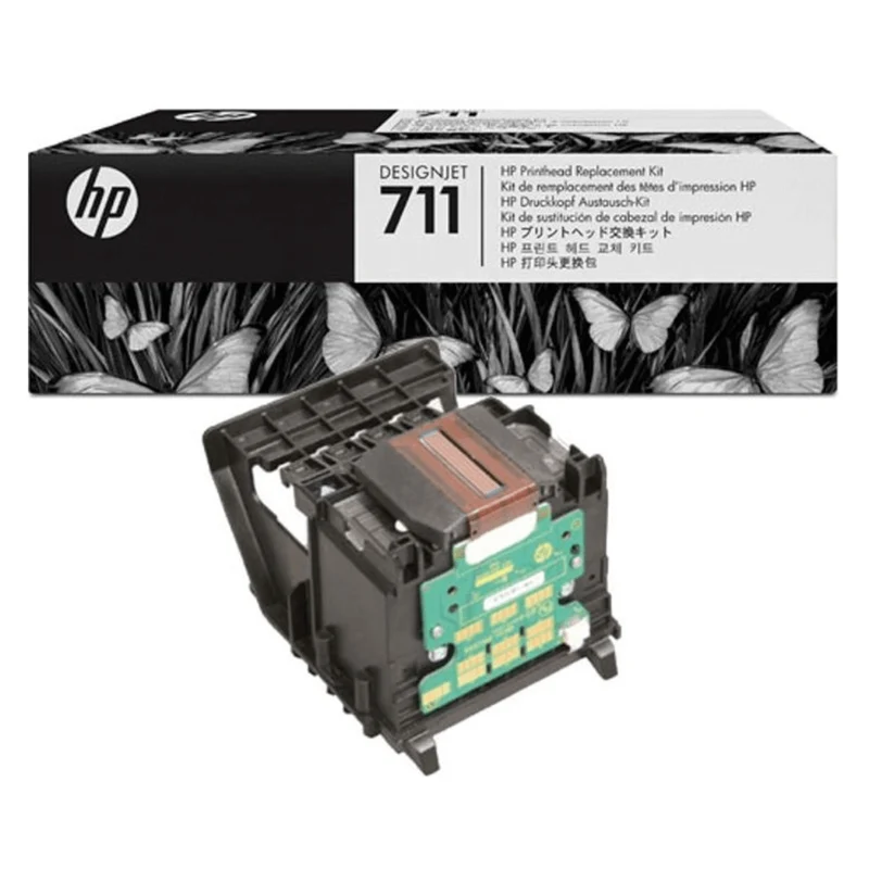 HP Cabezal de Tinta Original Negro, Cian, Magenta Amarillo #711 Plotter T120-T520 (C1Q10A)