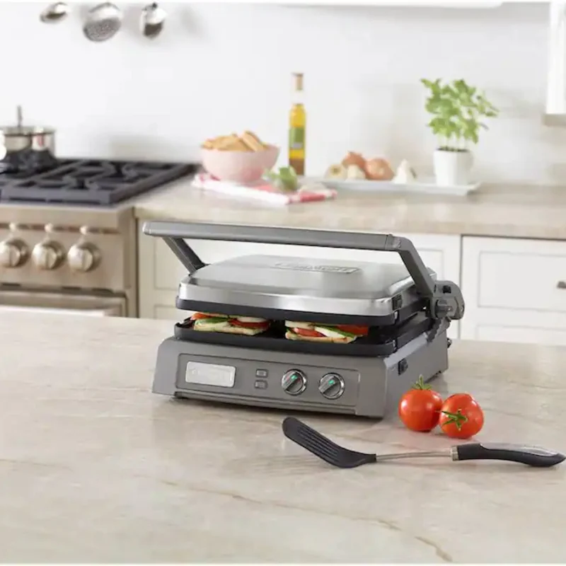 Cuisinart Parrilla Eléctrica Acero Inoxidable Griddler Deluxe, GR-150NAS
