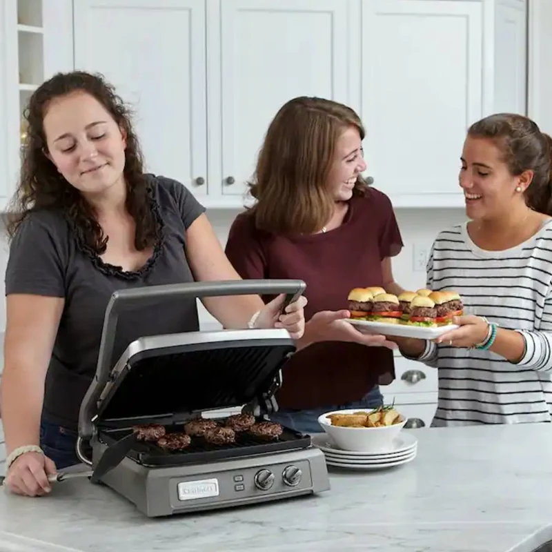 Cuisinart Parrilla Eléctrica Acero Inoxidable Griddler Deluxe, GR-150NAS