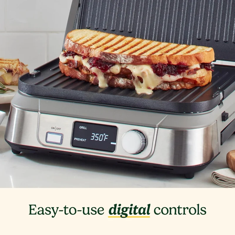Cuisinart Parrilla Eléctrica Acero Inoxidable Griddler, GR-5BNAS