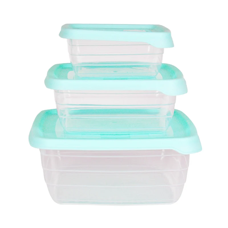 Inkanto Set de 3 Herméticos Cuadrados tapa color Menta