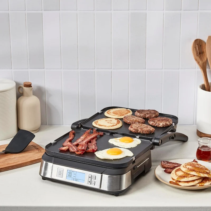 Cuisinart Parrilla Eléctrica Acero Inoxidable, GR-6SNAS