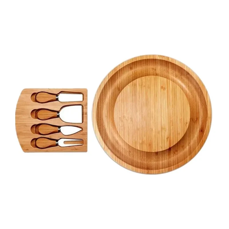 Mertec Set Tabla de Quesos con Utensilios de Bambú, DMX-04