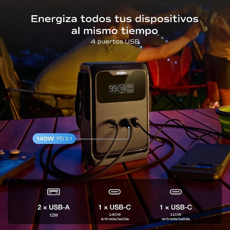 EcoFlow Estación de Energía Portátil 192 Wh Trail 200 DC, 4895251644808