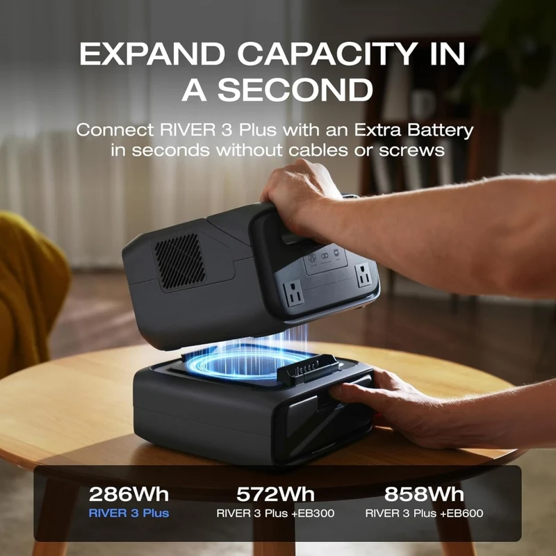 EcoFlow Estación de Energía Portátil 286 Wh River 3 Max, 4895251627788