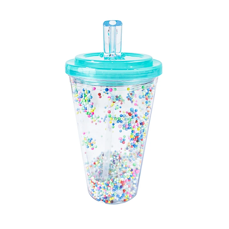 Vaso Doble Pared Relleno Colores 470ml