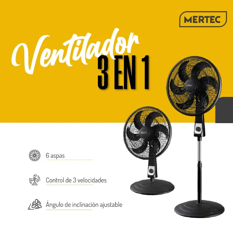 Mertec Ventilador 18" 3 en 1, MT-016B