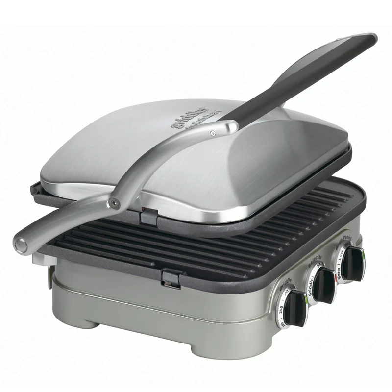 Cuisinart Plancha Parrilla Panini 5 en 1, GR4NP1