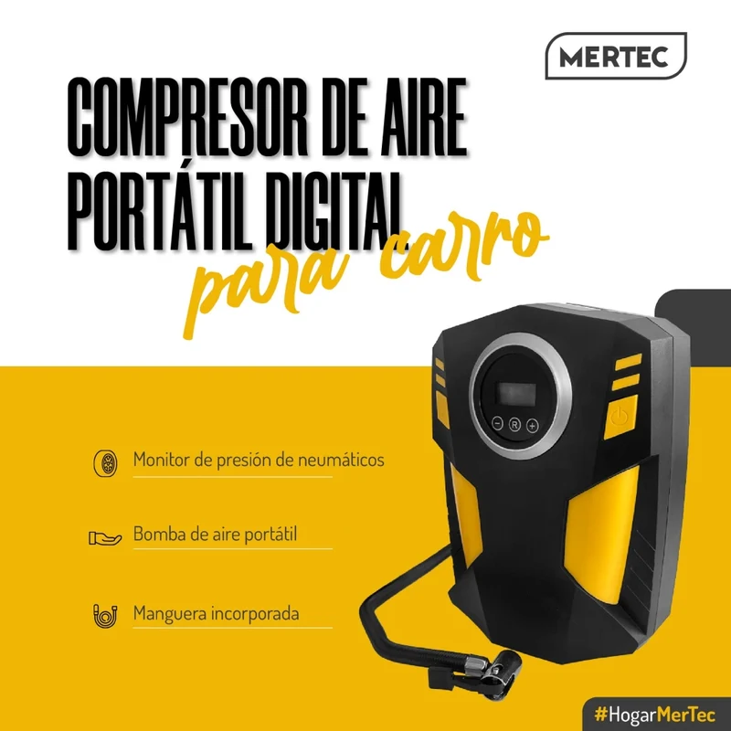 Mertec Compresor de Aire para Carros 150 PSI, L- C058