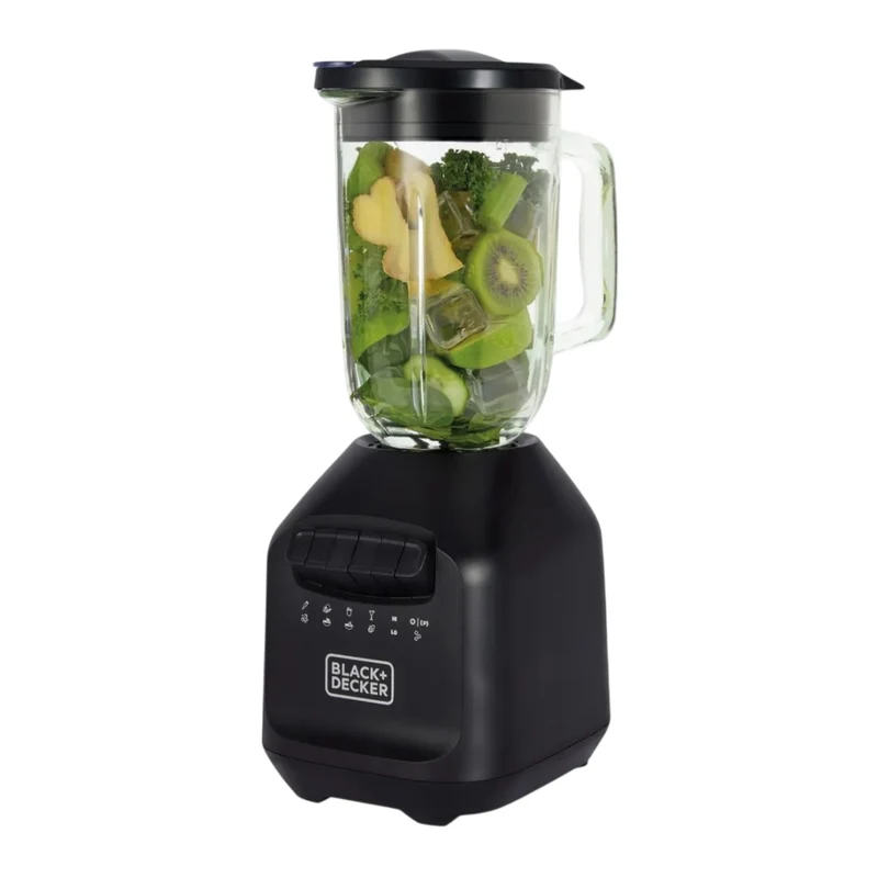 Black & Decker Licuadora Jarra de Vidrio 1.25 Litros Ice Crush, BL2209GBB-LA