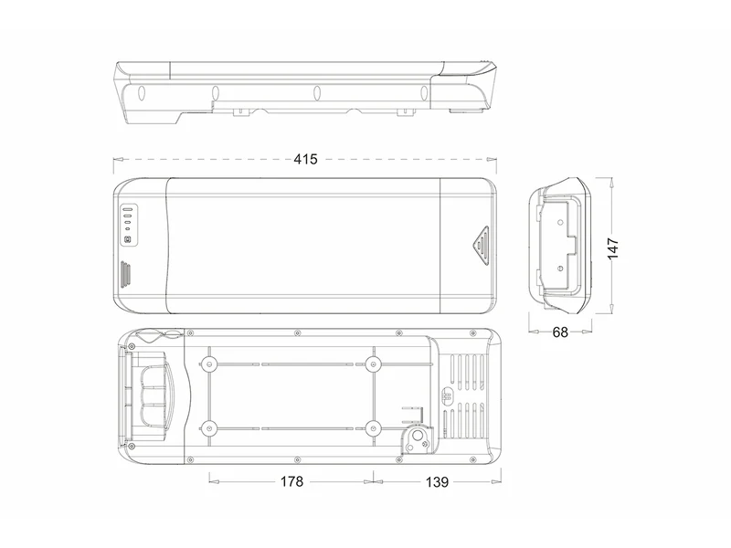 36V 14Ah 504Wh E-Bike-Akku für ARMONY, TORPADO, Prollithium, Vogue, Troy, Rossler, Hollandia, Llobe, Matra, Telefunken und Saxonette E-Bike