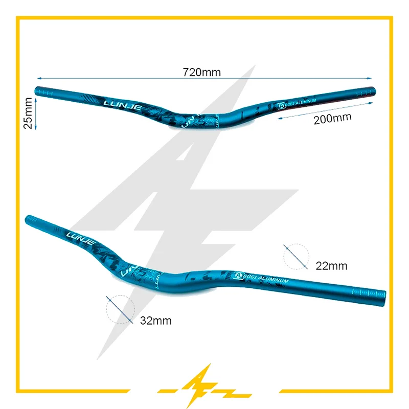 Manillar 720mm elevación 25mm azul para patinete eléctrico – ¡Colores que giran cabezas, control que domina calles!