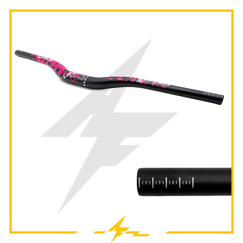 Manillar 720mm elevación 25mm negro rosa para patinete eléctrico – ¡Haz que las calles te miren pasar!