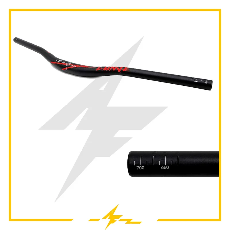 Manillar 720mm elevación 25mm negro rojo para patinete eléctrico – ¡Conduce con flow, con estilo, con altura!