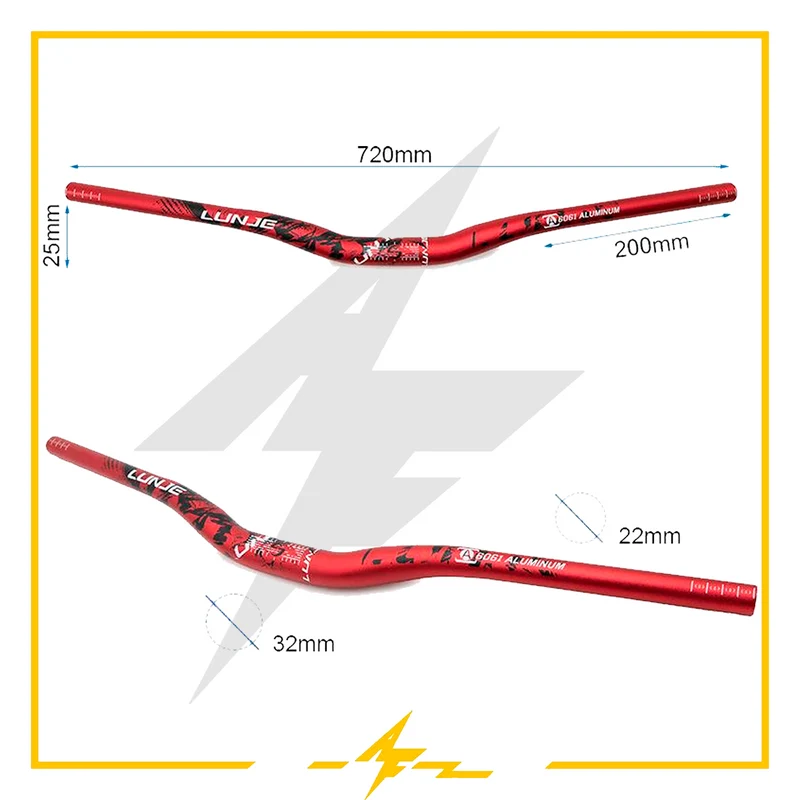 Manillar 720mm Elevación 25mm rojo para patinete eléctrico – ¡Explota de color y comodidad con AF SCOOTERS