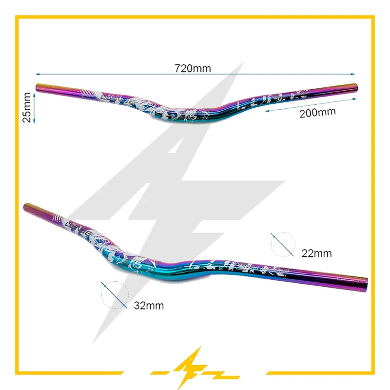 Manillar 720mm elevación 25mm multicolor para patinete eléctrico – ¡Estilo y control total sobre ruedas!