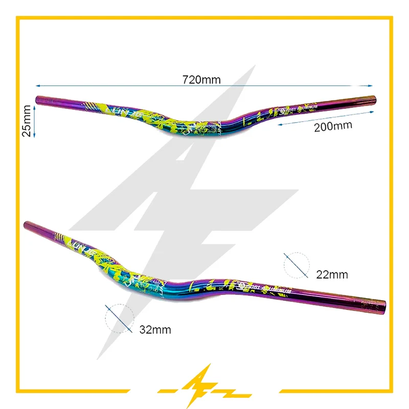 Manillar 720mm elevación 25mm multicolor para patinete eléctrico – ¡Dale color a tu ride con AF SCOOTERS!