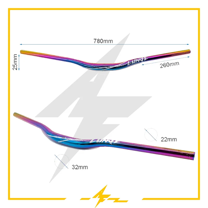 Manillar de 780mm con elevación 25mm multicolor para patinete eléctrico – ¡Domina las calles con estilo desde AF SCOOTERS!
