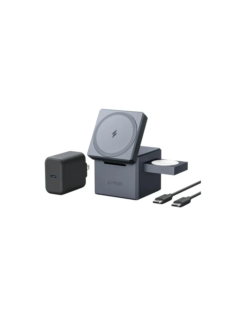 Cargador Magnético 3 en 1 Wireless con MagSafe de Anker