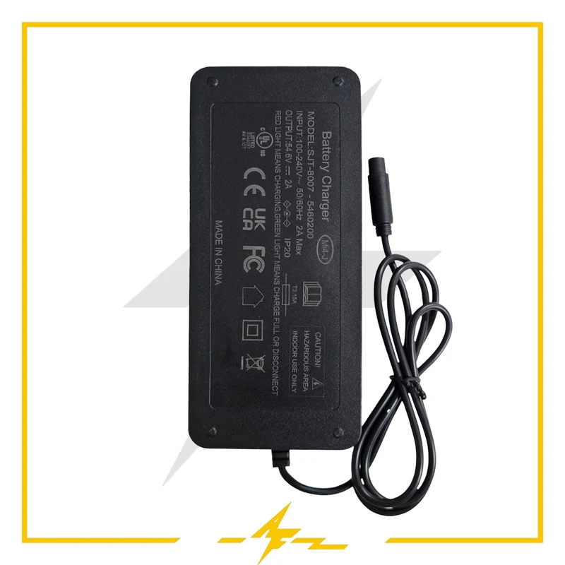 Cargador 54,6V 2A para patinete eléctrico Smartgyro Crossover Dual Max 2 y Cecotec Bongo Y65