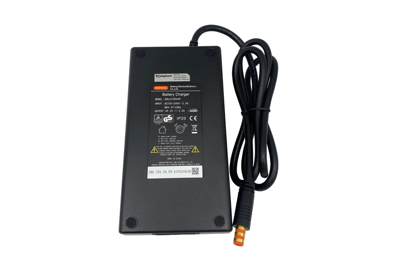 Original 49,2V/2A Bafang Ladegerät passend für Bafang E-Bike Akku, mit orangem Bafang Hohlstecker