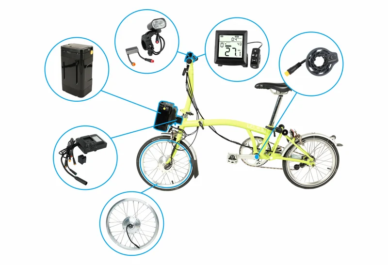 DIY-Umrüstsatz für Brompton-Faltrad 36V 8,7Ah/313,2Wh