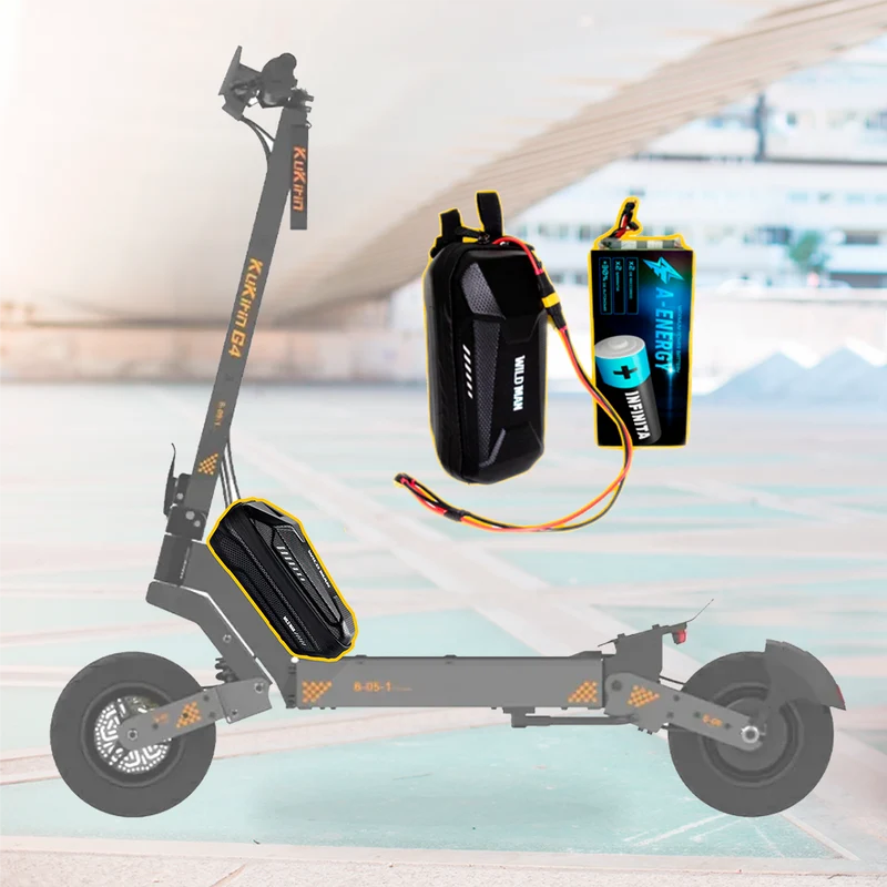 Batería externa de autonomía para patinete eléctrico Kukirin G4 60V – ¡Hasta 80 km más con AF SCOOTERS!