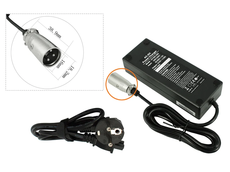 48V 2A XLR 3-poliges Ladegerät für E-Bike-Akkus