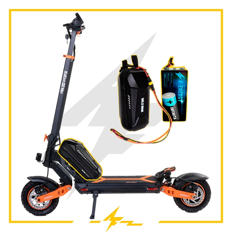 Batería externa de autonomía 48V para patinete eléctrico Kukirin G2 Max – Instalación fácil y autonomía superior con AF SCOOTERS