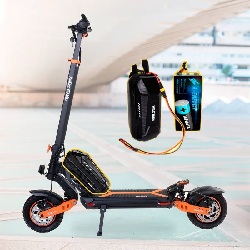 Batería externa de autonomía 48V para patinete eléctrico Kukirin G2 Max – Instalación fácil y autonomía superior con AF SCOOTERS