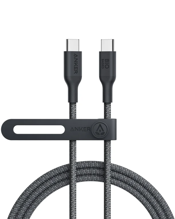 Cable de USB-C a USB-C 1,8 m Nylon de Anker - Negro