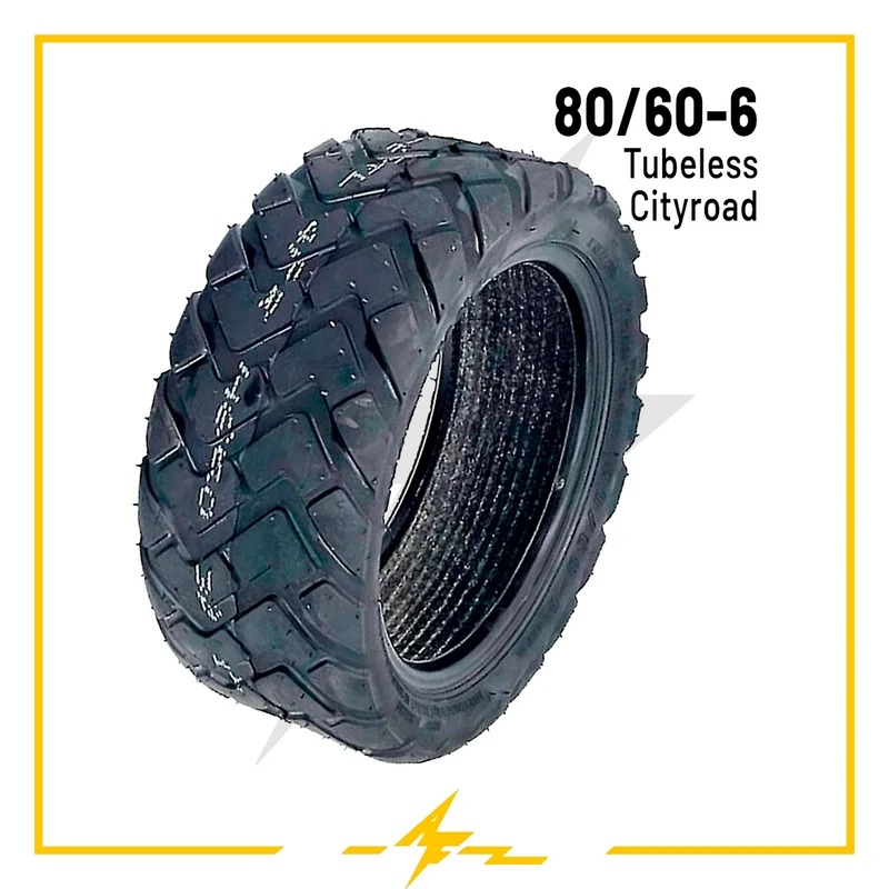Cubierta rueda neumática 80/60-6 tubeless cityroad – ¡Tu patinete eléctrico con más agarre que un koala en un árbol!