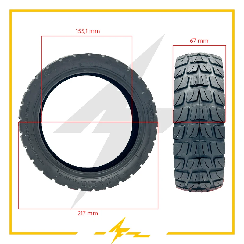 Cubierta rueda neumática 8,5x3-6,1 Tubetype Offroad – ¡Conquista cualquier camino con tu patinete eléctrico!