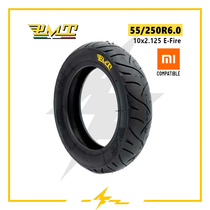 Cubierta rueda neumática PMT 55/250 R6.0 (10x2,125) E-Fire – ¡El neumático que enciende tu patinete eléctrico!