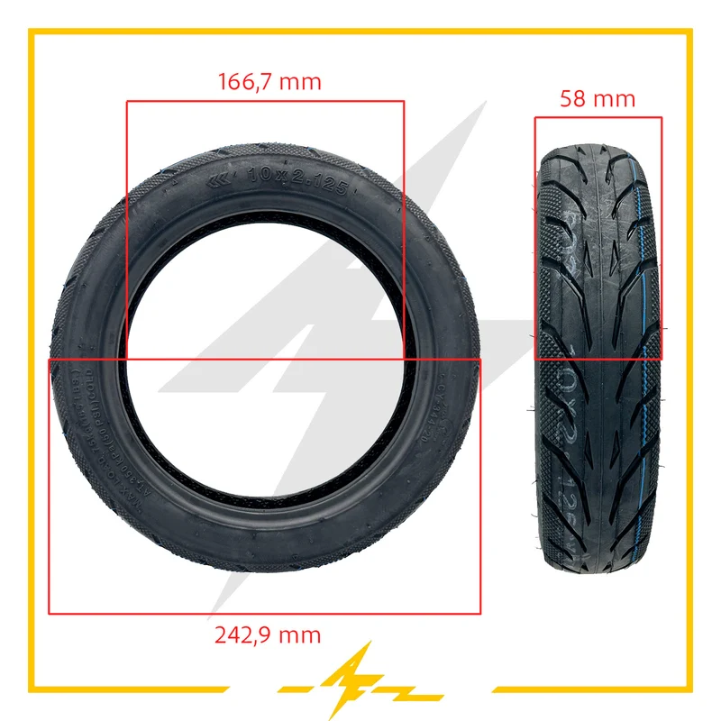 Cubierta rueda neumática 10x2,125 Tubeless – Adiós pinchazos, hola velocidad en tu patinete eléctrico!