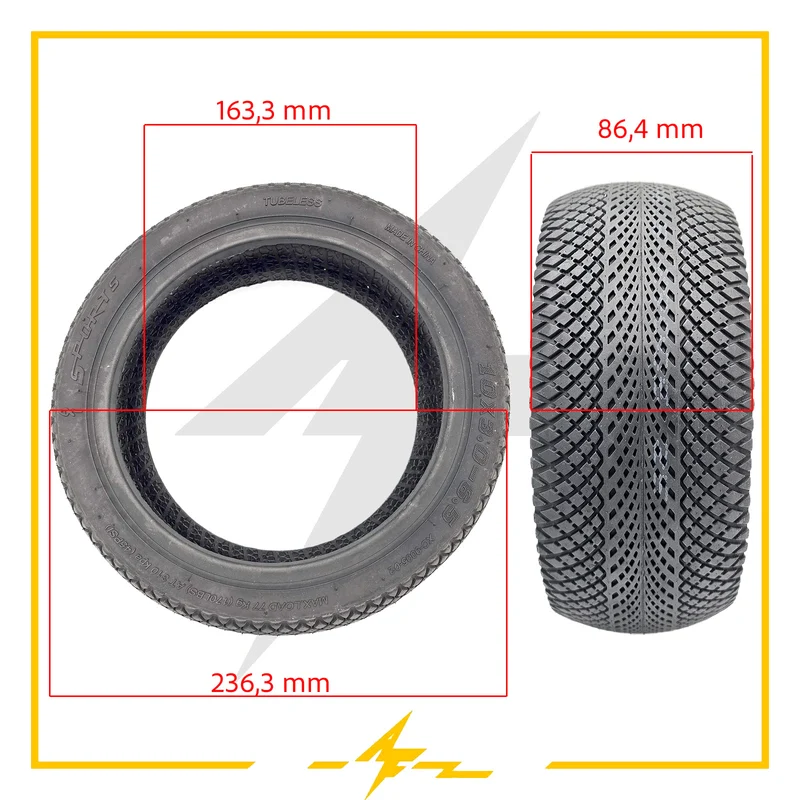 Cubierta rueda neumática 10x3,0-6,5 SNAKE: ¡El agarre definitivo para tu patinete eléctrico Smartgyro!