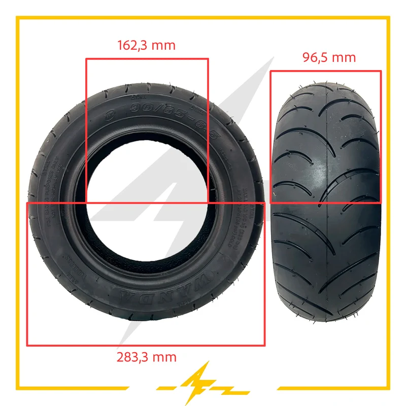 Cubierta rueda neumática 90/65-6,5 tubeless: ¡El upgrade perfecto para tu patinete eléctrico!