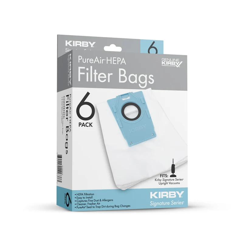 PureAir Filter Bags (6 Pack) with 2 Pre-Motor Filters (Kirby Signature Series Upright)