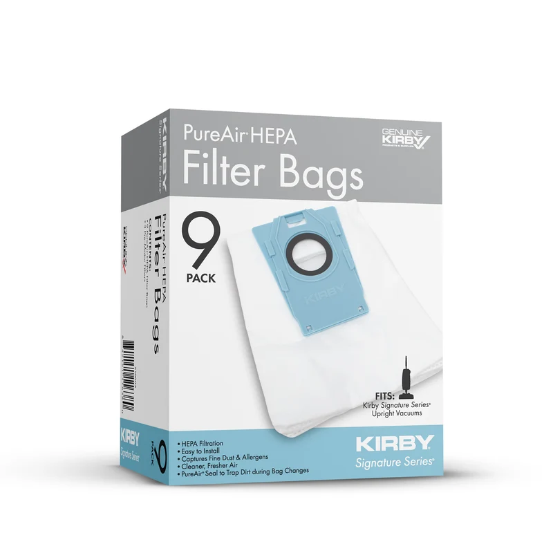 PureAir Filter Bags (9 Pack) with 3 Pre-Motor Filters (Kirby Signature Series Upright)