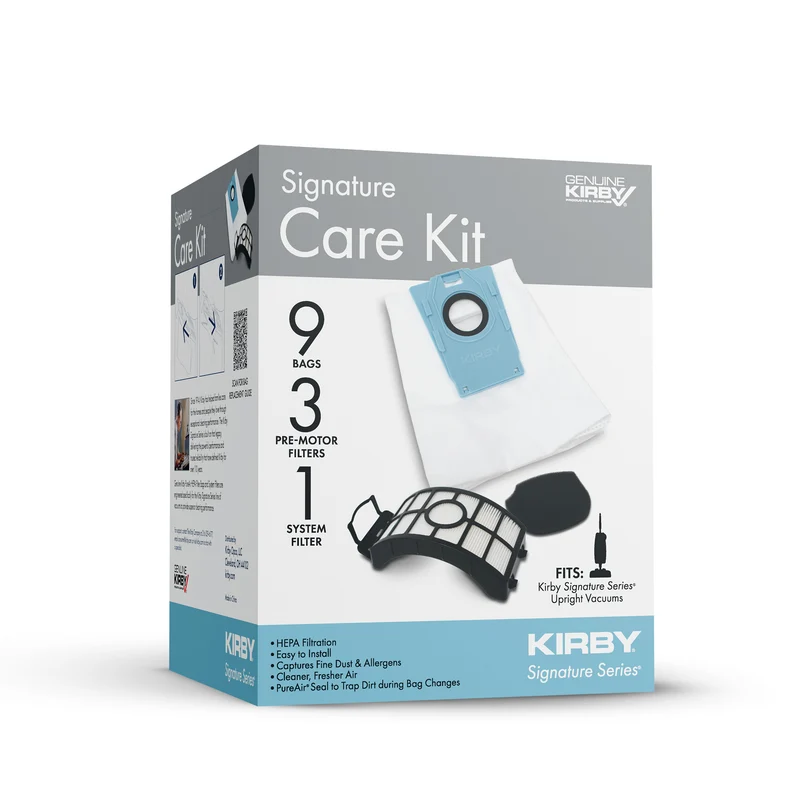 Signature Care Kit (9 Bags, 3 Pre-Motor Filters & 1 System Filter) (Kirby Signature Series Upright)
