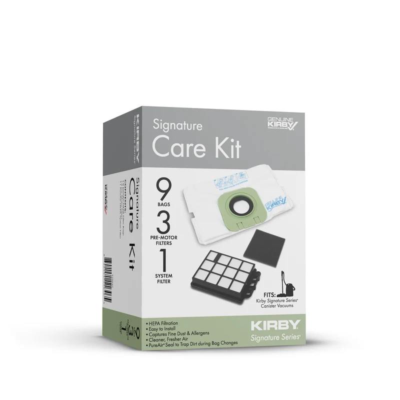 Signature Care Kit (9 Bags, 3 Pre-Motor Filters & 1 System Filter) (Kirby Signature Series Canister) (Case Pack of 3)