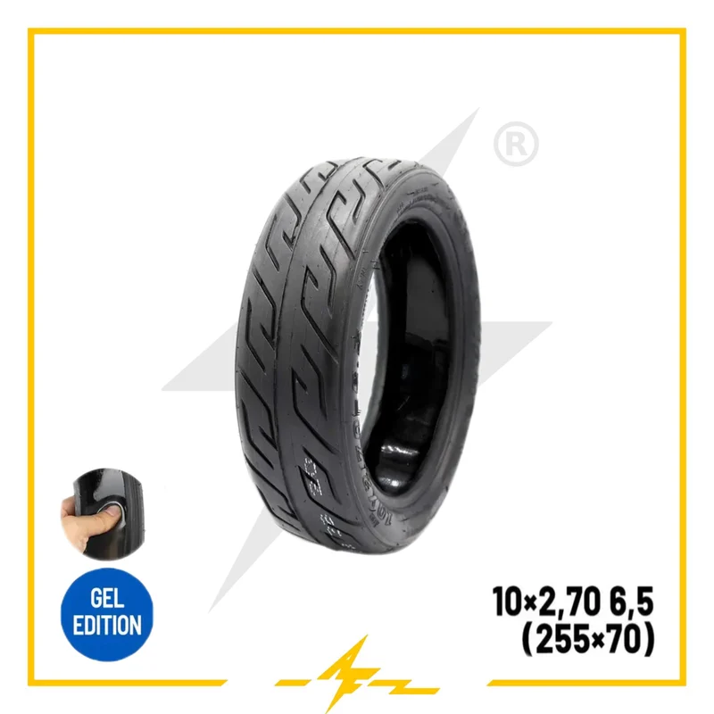Cubierta rueda neumática tubeless 10x2,7-6,5 con gel antipinchazos para patinetes eléctricos: ¡Adiós pinchazos, Hola aventuras!