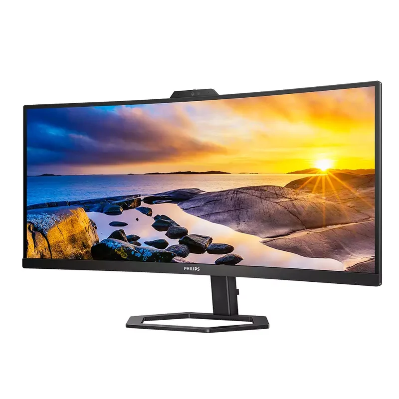 Monitor de 34" LCD curvo con webcam de Philips