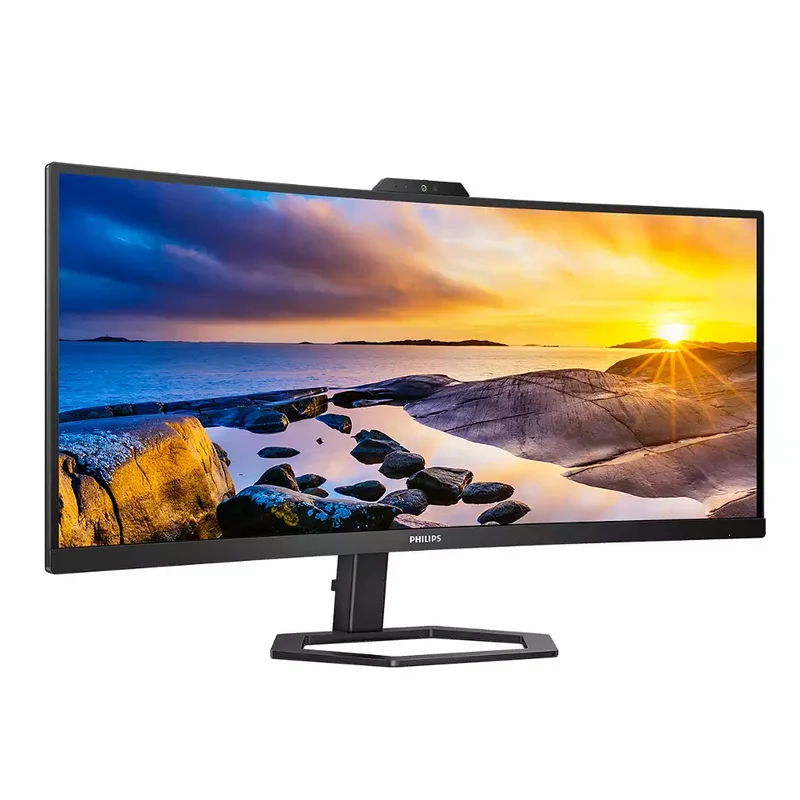 Monitor de 34" LCD curvo con webcam de Philips