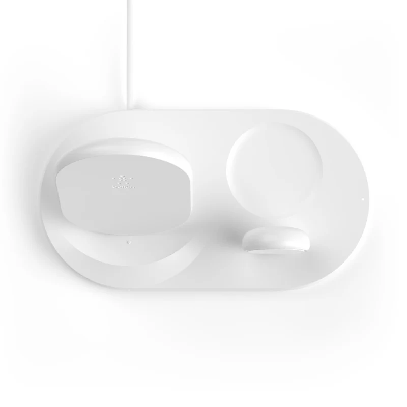 Cargador inalámbrico 3 en 1 BOOST↑CHARGE™ de Belkin - Blanco