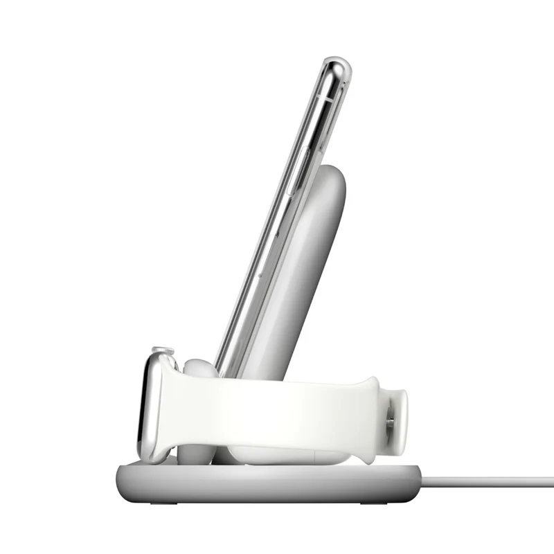 Cargador inalámbrico 3 en 1 BOOST↑CHARGE™ de Belkin - Blanco