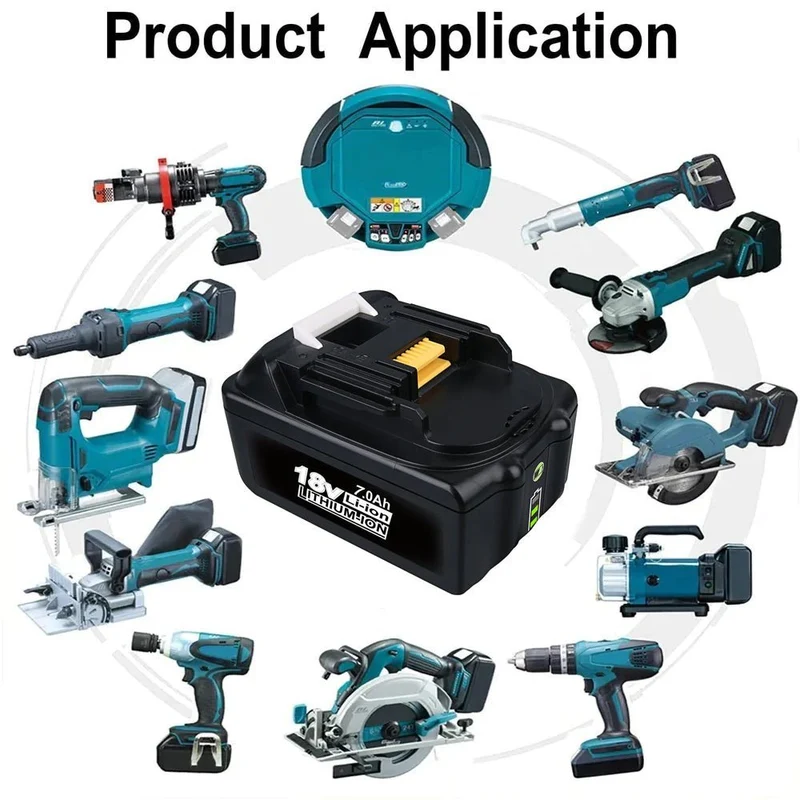 BL1860B 18V 7Ah Ersatzakku für Makita with LED 8-Stück/Kompatibel mit Makita 18V BL1830B BL1860B BL1820 LXT-400