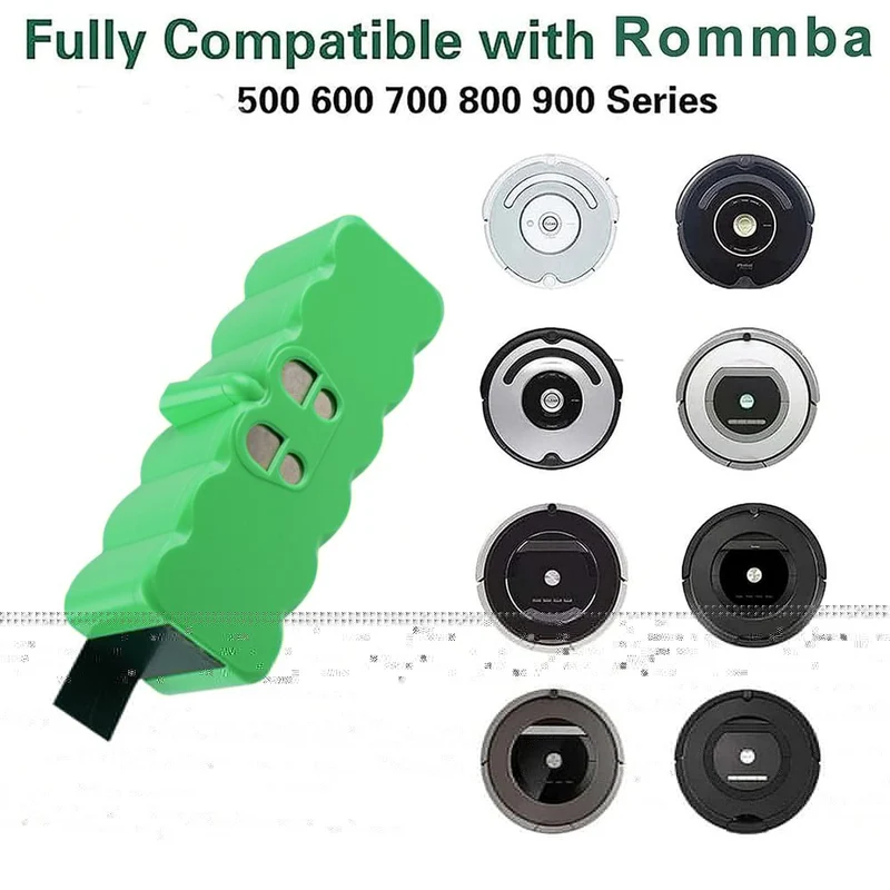 Für iRobot Roomba 14.4V 6.8Ah Li-ion AKKU ERSATZ 3 STÜCK Green