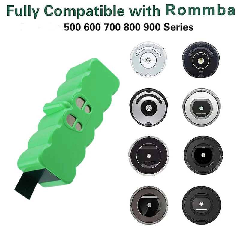 Für iRobot Roomba 14.4V 6.8Ah Li-ion ACKU ERSATZ Green